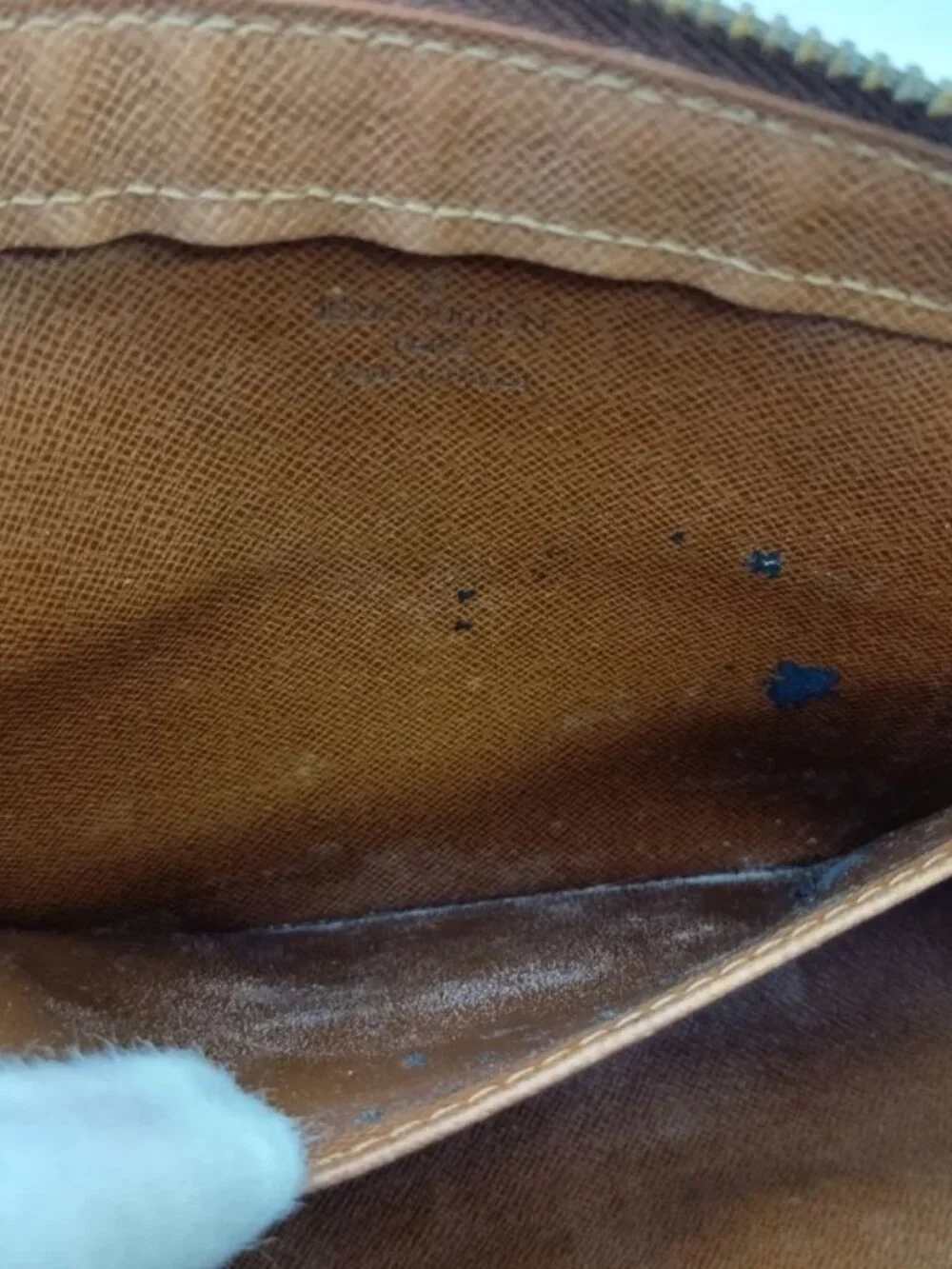 Louis Vuitton Monogram Orcee Second Bag Brown Pocket Sticky